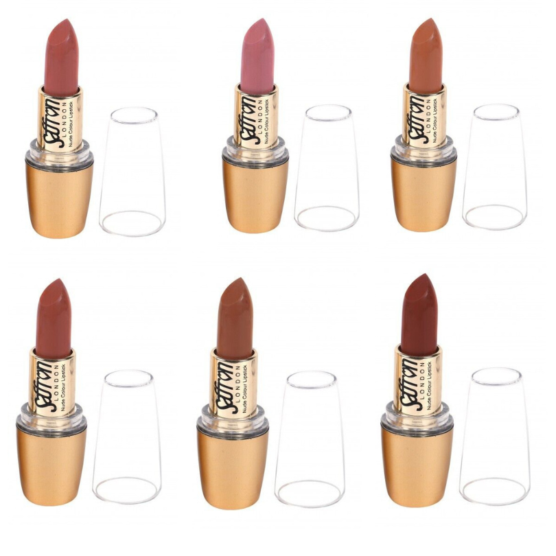 Saffron London Matte Lipstick Nude Shade Colour Pink Red Coral Nude Natural from Superior Mart