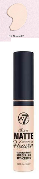 W7 Matte Concealer Made In Heaven Light Shades Long Lasting Vegan 14ml from Superior Mart