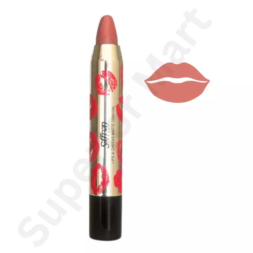 Saffron Matte Lip Crayon Cheek Crayon Lip & Cheek Matte Crayon from Superior Mart