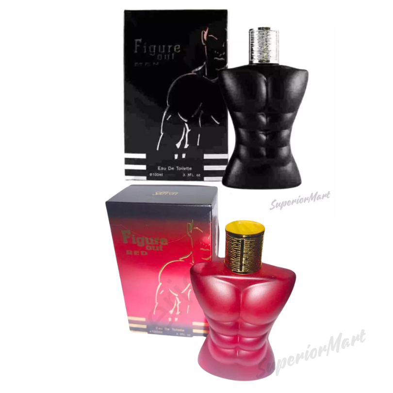 Saffron FIGURE OUT RED & BLACK Men's Perfume EDT Spray Fragrance For Him GIFT