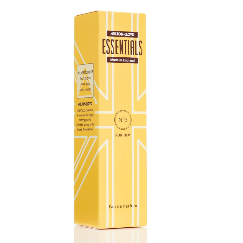 MILTON-LLOYD Perfume for Men ESSENTIALS No-3 Made In England Eau de Parfum Men from Superior Mart