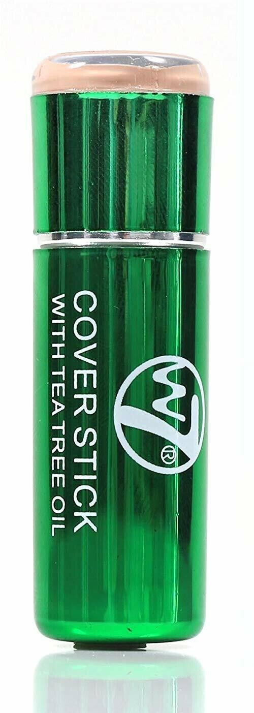 W7 Concealer Cover Stick Tea Tree Oil Conceal Spot Blemish Pores Medium Deep from Superior Mart