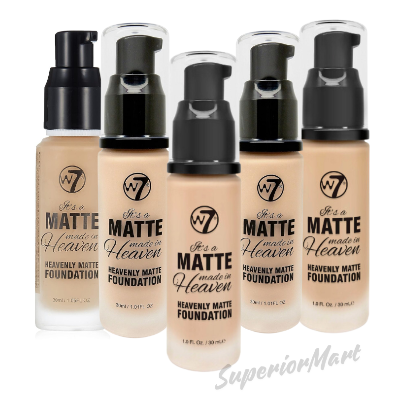 W7 It's a Matte Made in Heaven Foundation 30ml Long Lasting Full Coverage from Superior Mart