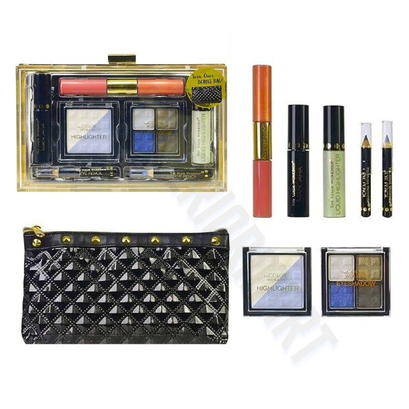 Professional Make Up Gift Set  eyeshadows mascara Liquid lipstick Bag 8 Piece from Superior Mart