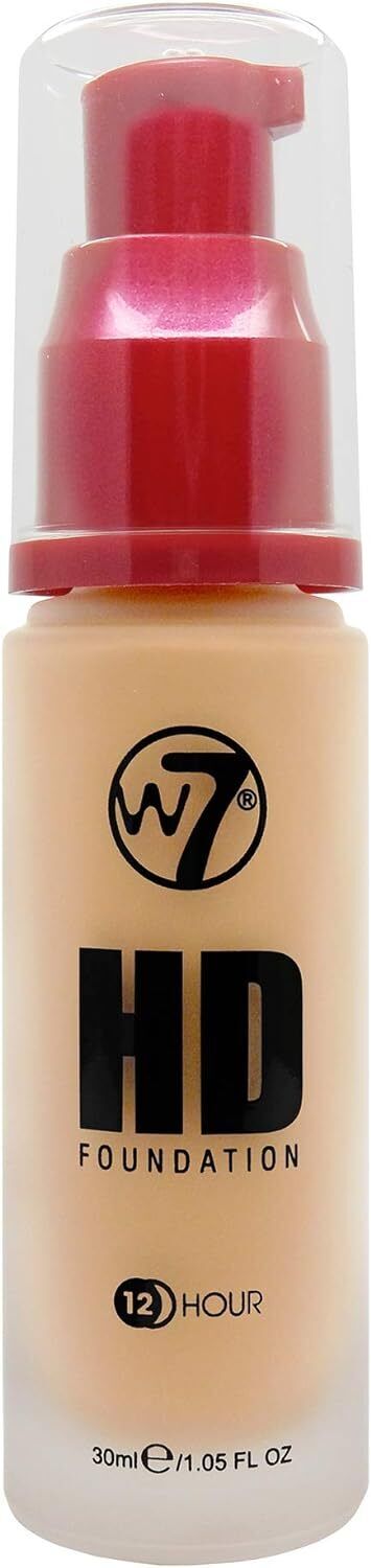 W7 HD Foundation Liquid Foundation for Pore less Matte Light to Medium Coverage from Superior Mart