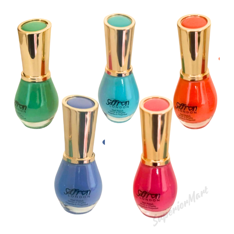 Saffron Retro Nail Polish Nail Varnish Retro Pink Orange Sky Azure Jade New from Superior Mart