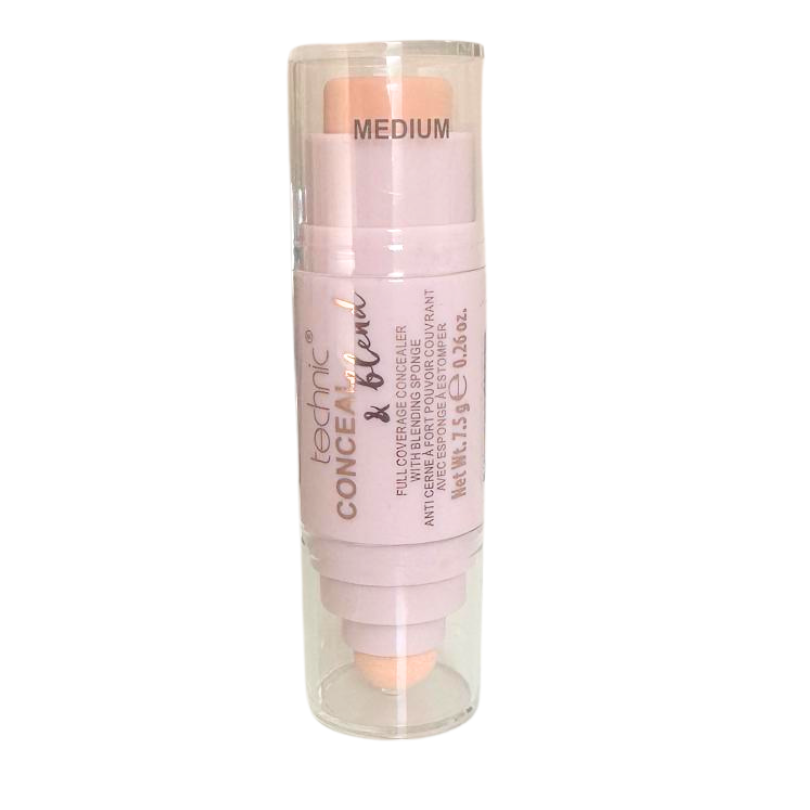 TECHNIC Conceal & Blend Concealer + Sponge Full Coverage 7.5g Concealer Blender from Superior Mart