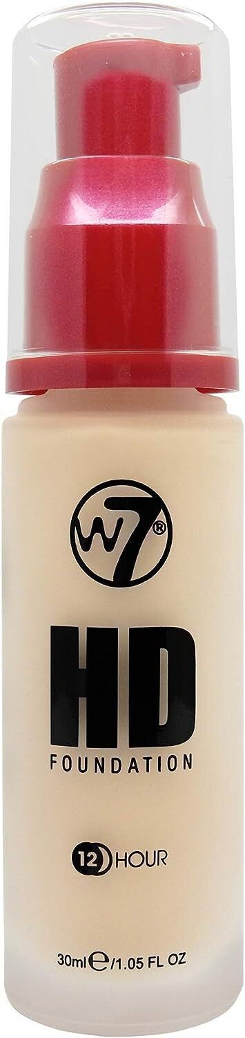 W7 HD Foundation Oil-Free Liquid Foundation for Poreless Matte Medium Coverage from Superior Mart