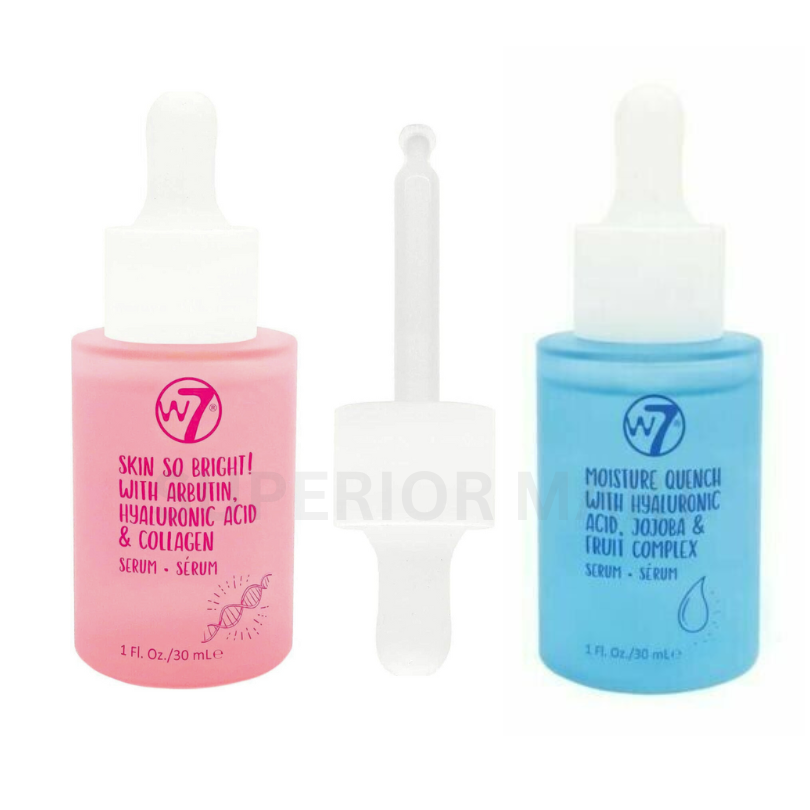 W7 Moisture Quench Hyaluronic Acidjojoba  & Face Skin Bright Serum Arbutin (2pk) from Superior Mart