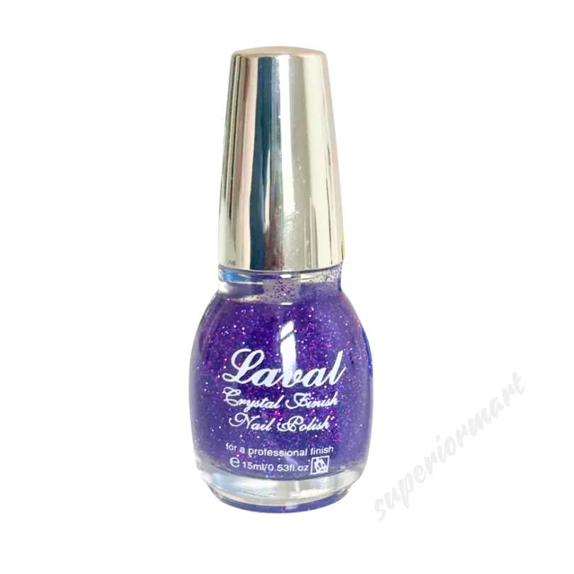 Laval Glitter Nail Polish Crystal Finish Varnish Nail Polish 15ml from Superior Mart