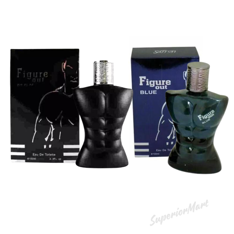 Saffron FIGURE OUT Black & BLUE  Men's Perfume EDT Spray Fragrance For Him GIFT from Superior Mart