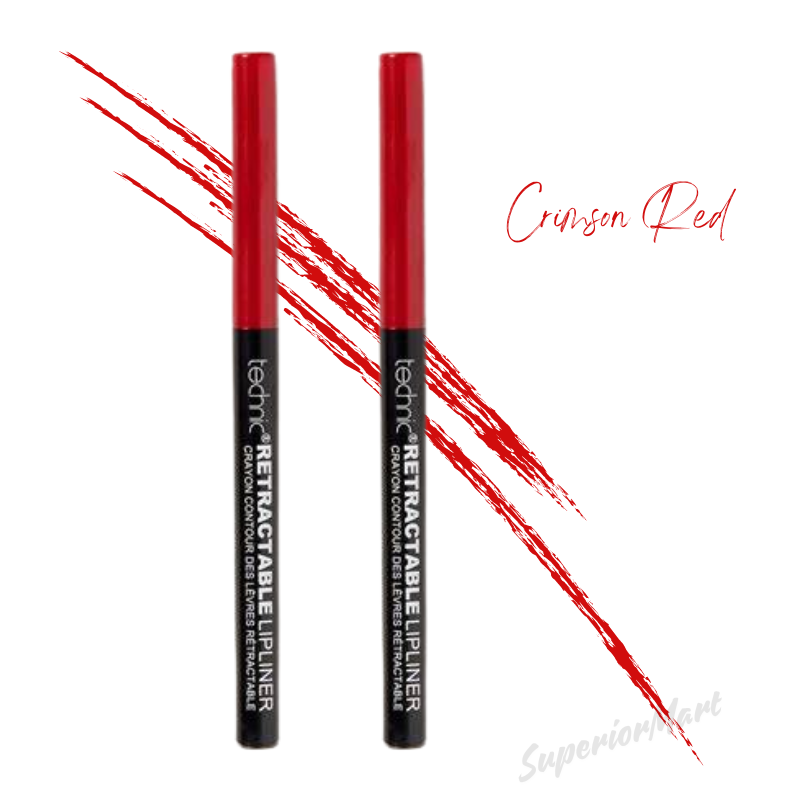 2xTechnic  Lip Liner Twist Up Pencil Crayon Crimson Red (2-pack) from Superior Mart