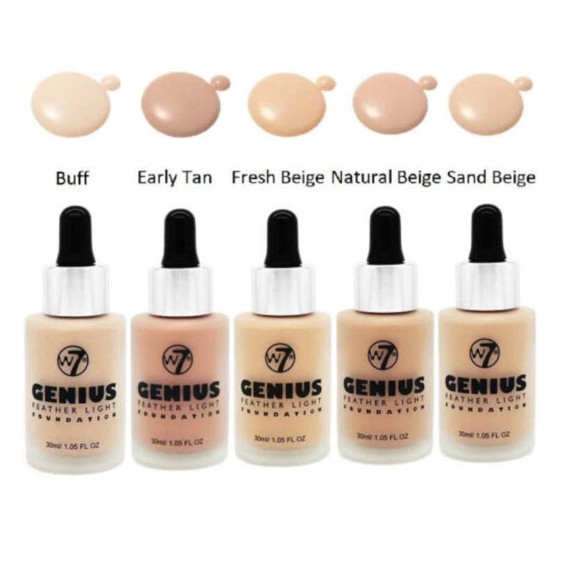 W7 Genius Super Smart Feather Light Make Up Foundation Buff Beige Early Tan from Superior Mart