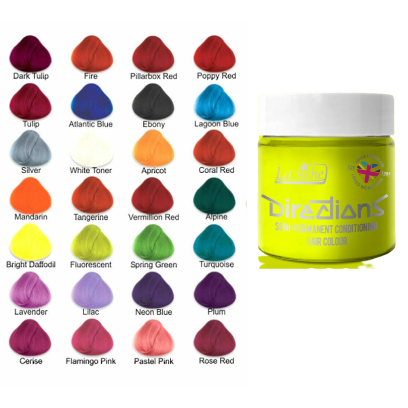 Permanent Hair Colour 88 ml Flourescent YELLOW La Riche Directions Semi from Superior Mart