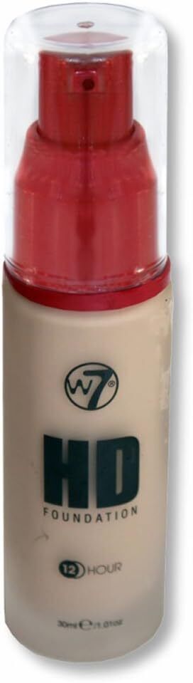 W7 HD Foundation Oil-Free Liquid Foundation for Poreless Matte Medium Coverage from Superior Mart