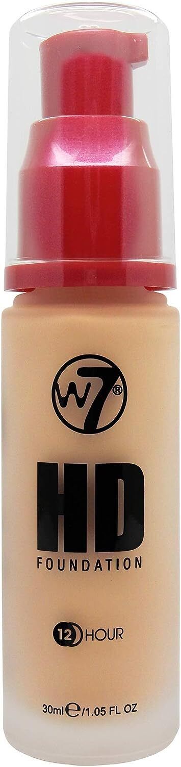 W7 HD Foundation Oil-Free Liquid Foundation for Poreless Matte Medium Coverage from Superior Mart