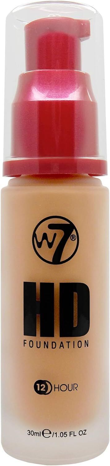 W7 HD Foundation Liquid Foundation for Pore less Matte Light to Medium Coverage from Superior Mart