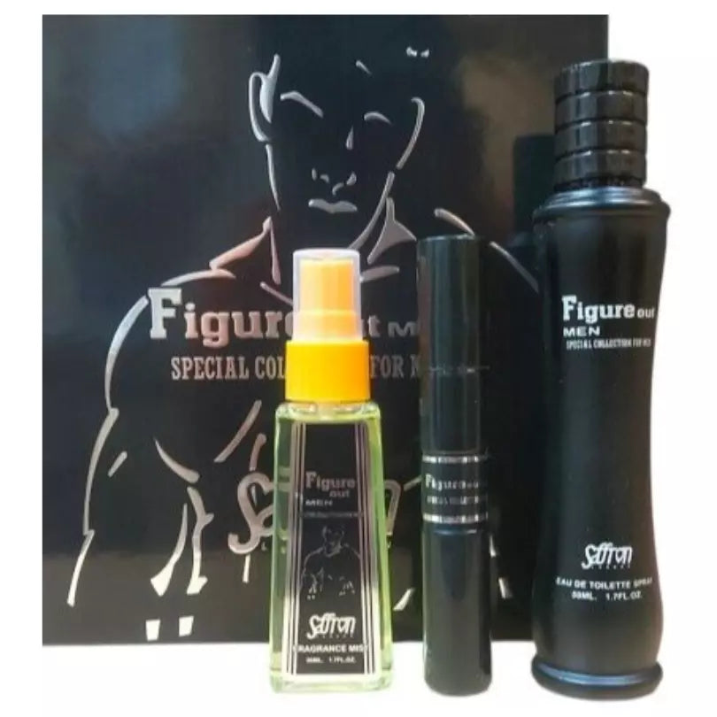 Saffron Figure Out Men 3in1 Gift Set Mens 3pcs Gift Set for Men from Superior Mart
