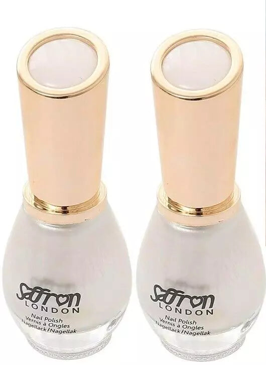 2pk Saffron Nail Polish Varnish MOTHER OF PEARLS Nail Care Polish Stylish Nail from Superior Mart