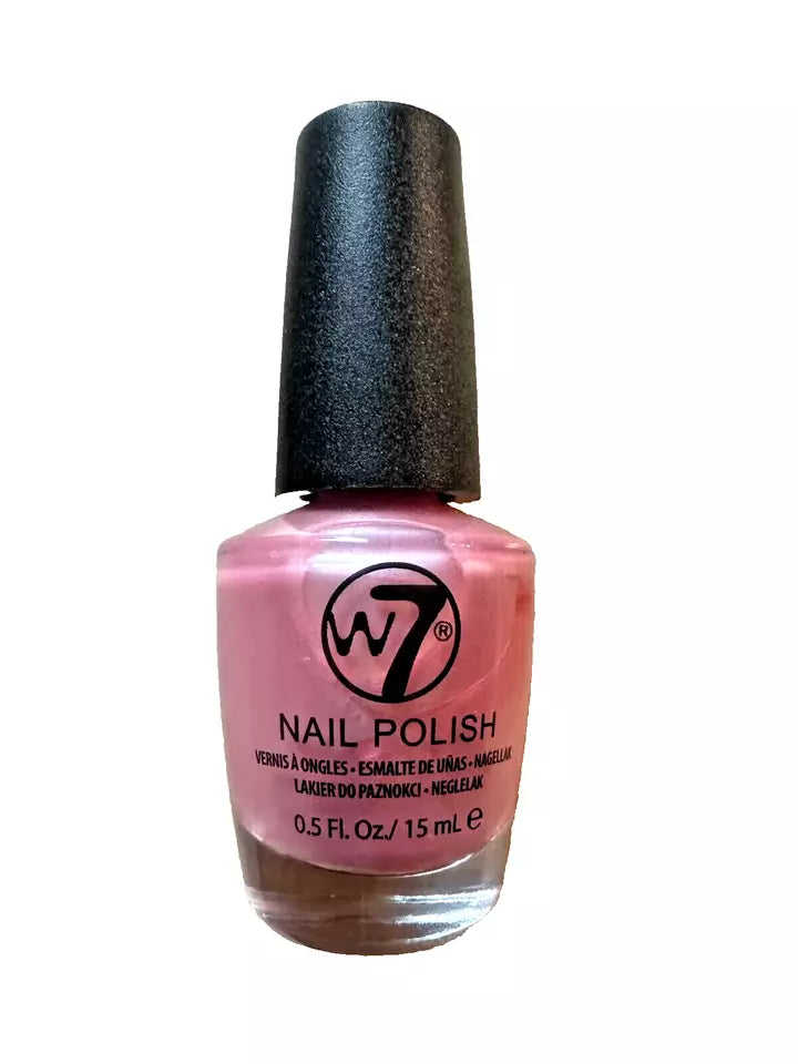 W7 Nail Varnish Polish 15ml Bright Shiny Glossy Nail Polish Light Pink from Superior Mart