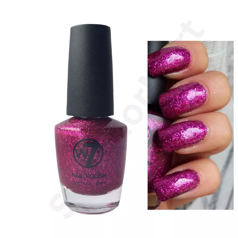 W7 Nail Varnish Polish 15ml Nail Polish Pink Dazzle from Superior Mart