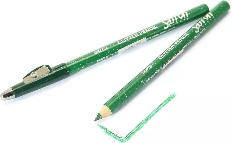 Saffron Glitter Eyeliner Pencil Make Up Pencil Eye Liner with Sharpener from Superior Mart