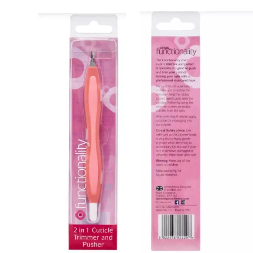 Royal Functionality 2 in 1 Cuticle Trimmer and Pusher from Superior Mart