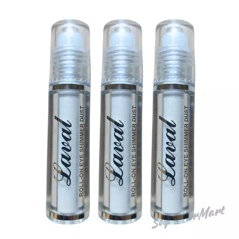 3xLAVAL Roll On Shimmer Eye Dust Shade White Haze (Pack 0f 3) from Superior Mart