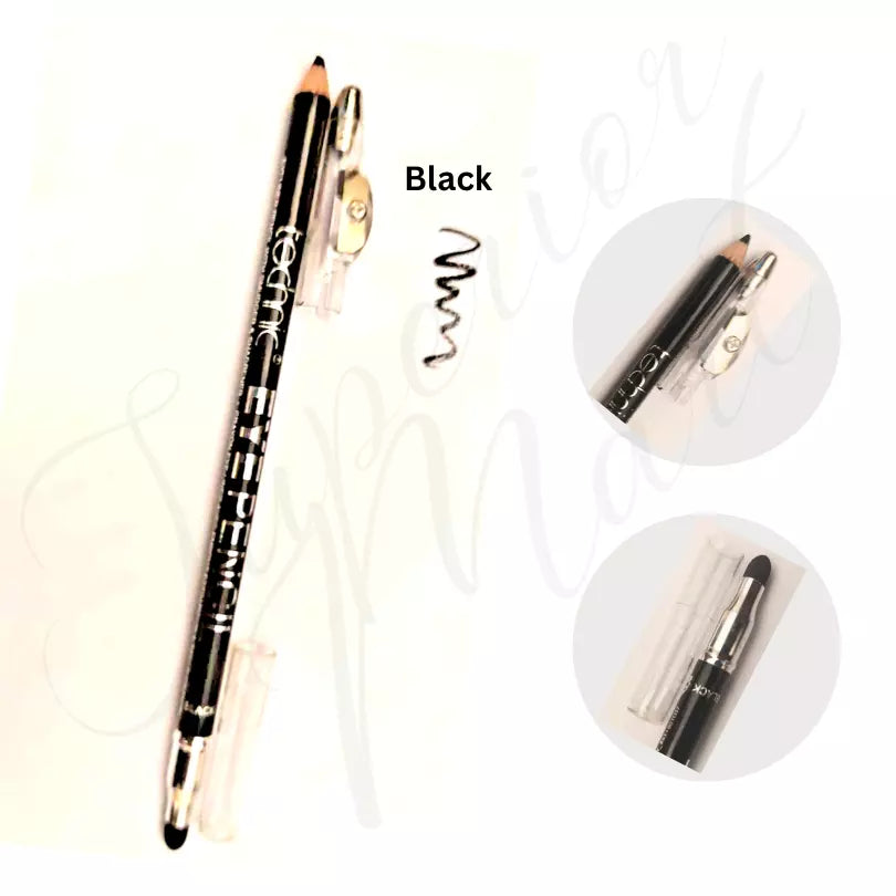 Technic Black Eyeliner Pencil and Sharpener Smudger Extra Long from Superior Mart
