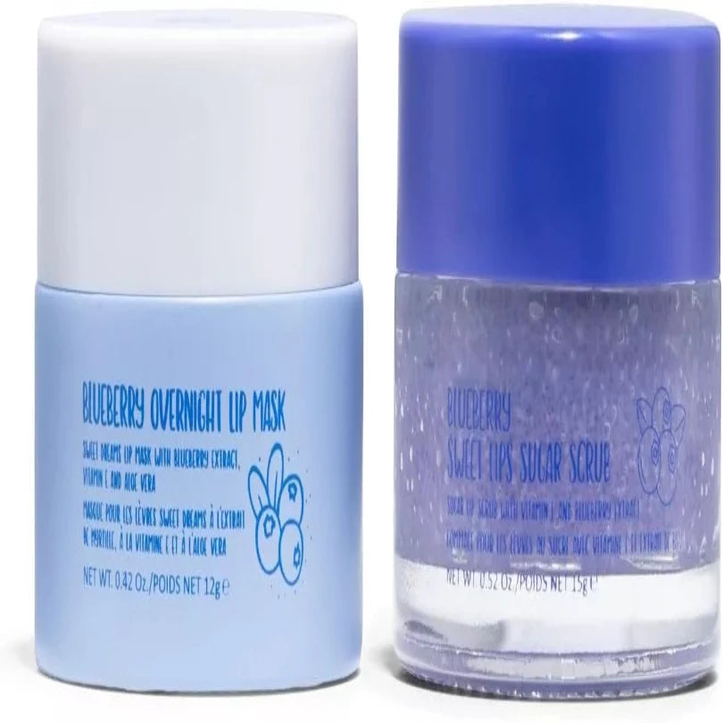 W7 Sweet Lips Blueberry Sugar Scrub and Blueberry Overnight Lip Mask Duo from Superior Mart