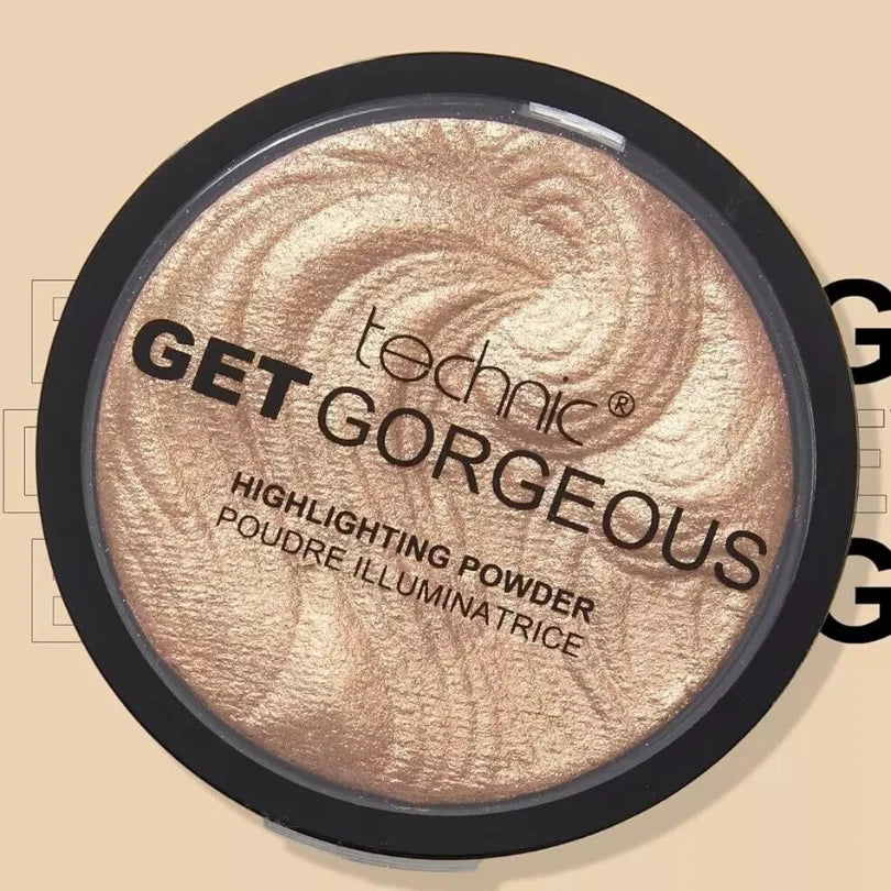 Technic Get Gorgeous Highlighting Powder Pressed Shimmer Face Makeup Golden 6g from Superior Mart