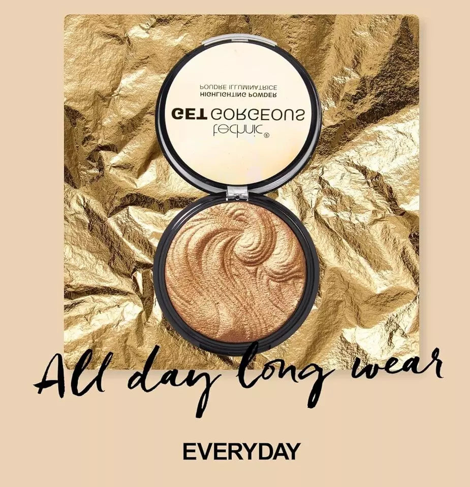Technic Get Gorgeous Highlighting Powder Pressed Shimmer Face Makeup Golden 6g from Superior Mart