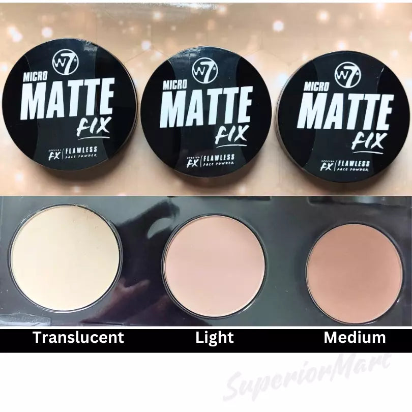 W7 MICRO MATTE FIX SPECIAL FX FLAWLESS FACE POWDER AIR-BRUSHED FINISH from Superior Mart