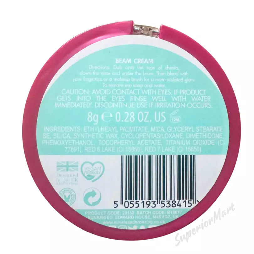 Sunkissed Highlights Beam Cream Iridescent Glow Pearl Highlighter Vitamin E from Superior Mart