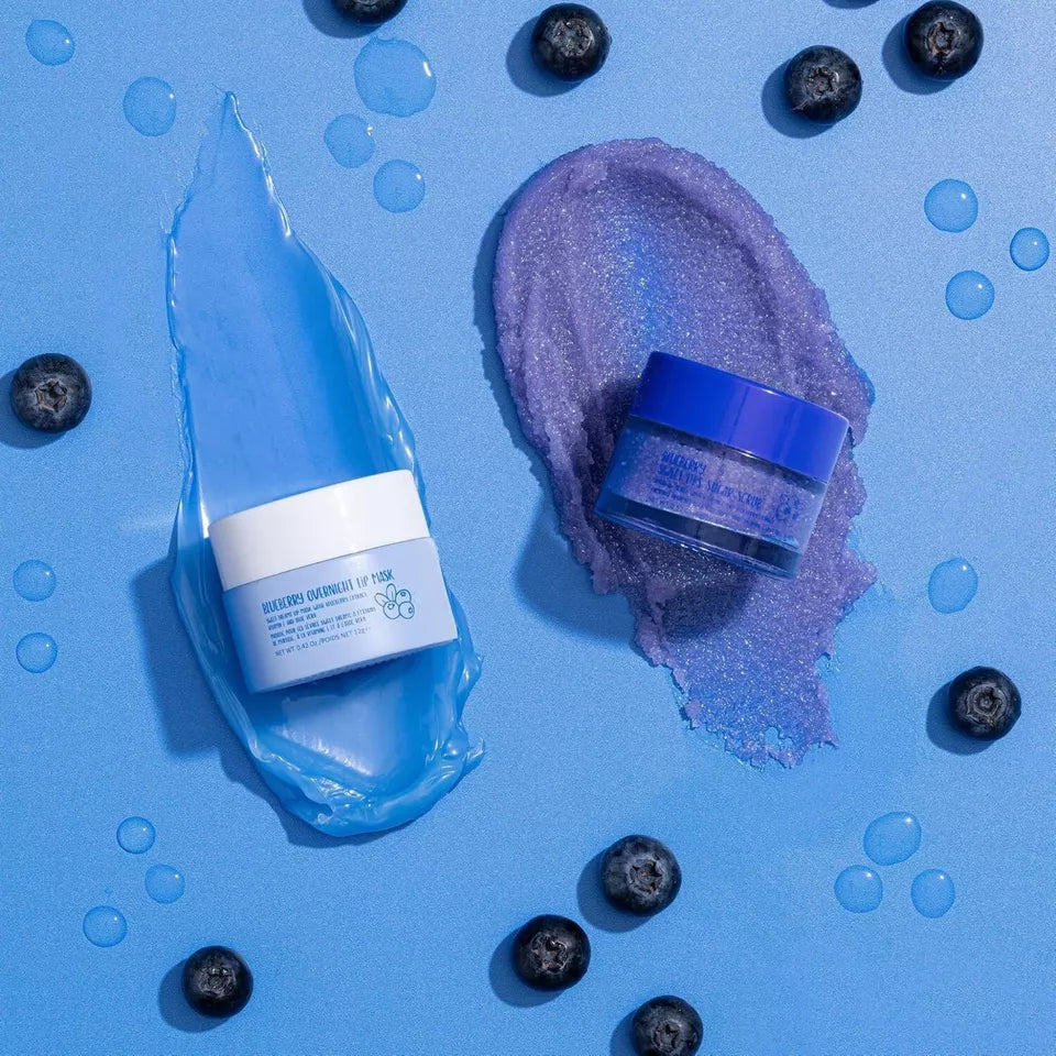 W7 Sweet Lips Blueberry Sugar Scrub and Blueberry Overnight Lip Mask Duo from Superior Mart
