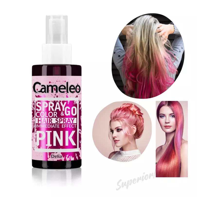 DELIA Cameleo Instant Colour Spray Hair Toner Pink Colour Immediate Effect from Superior Mart