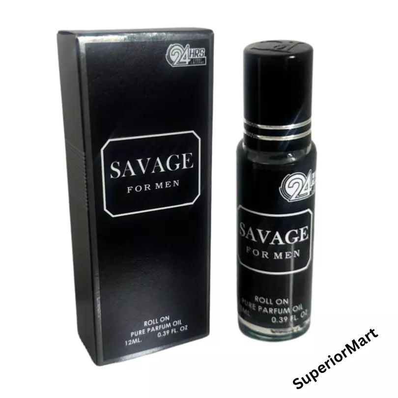 Savage For Men Mens Perfume Oil 12ml Roll On Perfume Oil Long Lasting from Superior Mart