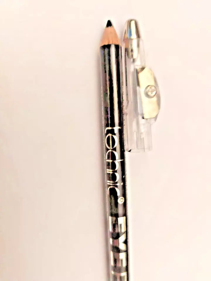 Technic Black Eyeliner Pencil and Sharpener Smudger Extra Long from Superior Mart