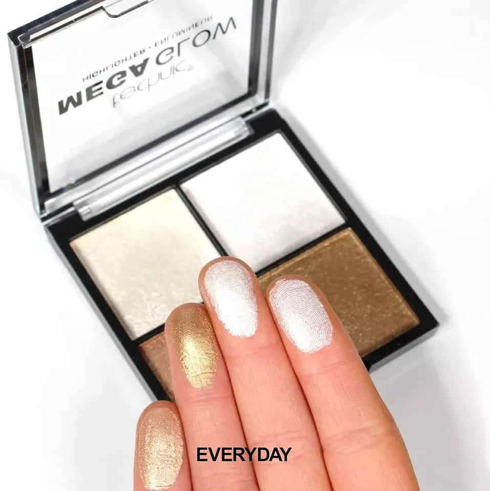 Technic Mega Glow Highlighter Palette Pearl Gold Neutral Highlighting Powder from Superior Mart