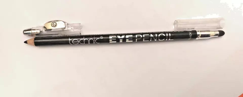 Technic Black Eyeliner Pencil and Sharpener Smudger Extra Long from Superior Mart
