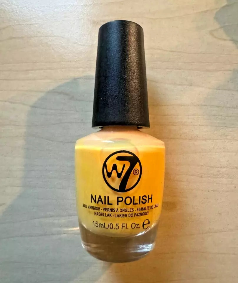 W7 Nail Varnish Polish 15ml Nail Polish Yellow from Superior Mart