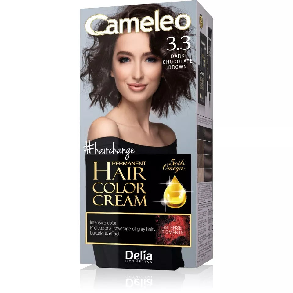 Delia Cameleo Hair Color Women Permanent Hair Dye Cream Kit 3.3 Dark Chocolate from Superior Mart
