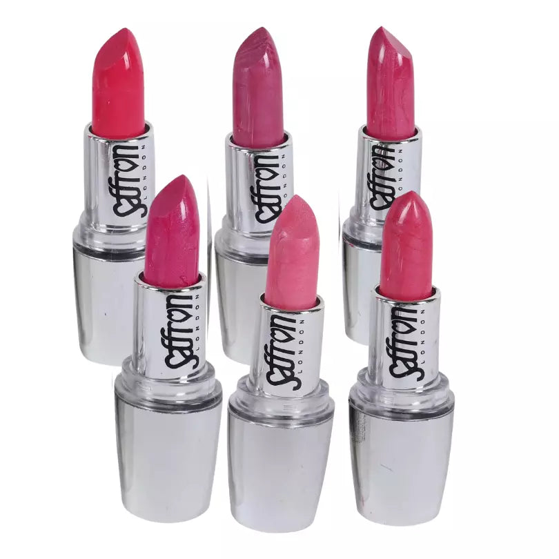 6X Saffron London Lipsticks Fantasy Pink Lipsticks ( 6 different Pink Shades ) from Superior Mart