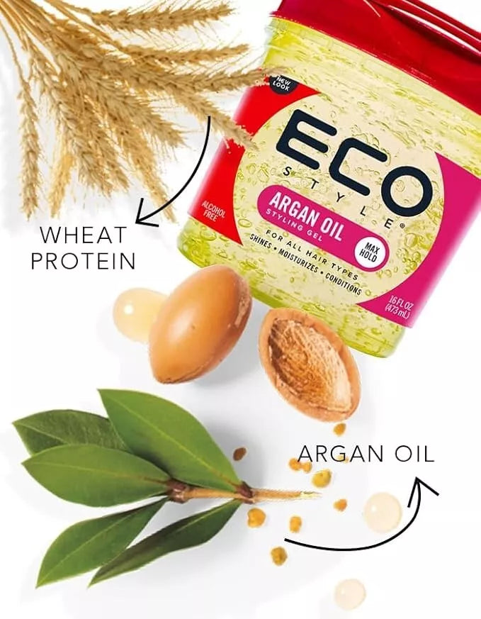 ECO STYLER MOROCCAN ARGAN OIL STYLING GEL 473ML MAX HOLD ALCHOHAL FREE from Superior Mart