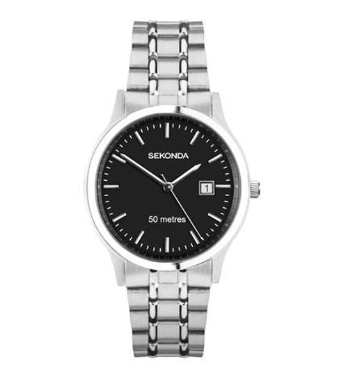 Sekonda Mens Dated Basic Classic Style Stainless Steel Bracelet Watch 3730 from Sekonda