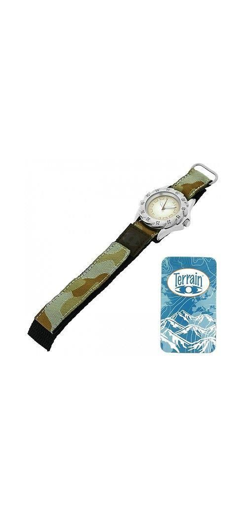 Terrain Children Boys Beige Camouflage Sports Surf Velcro Strap Rotating Bezel Watch TV-1311B  - CLEARANCE NEEDS RE-BATTERY from N/A