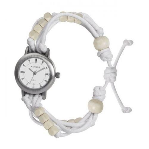 Kahuna Ladies White dial with Fabric Strap Friendship Watch KLF-0001L  - CLEARANCE NEEDS RE-BATTERY from Kahuna