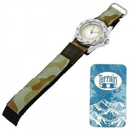 Terrain Children Boys Beige Camouflage Sports Surf Velcro Strap Rotating Bezel Watch TV-1311B  - CLEARANCE NEEDS RE-BATTERY from N/A