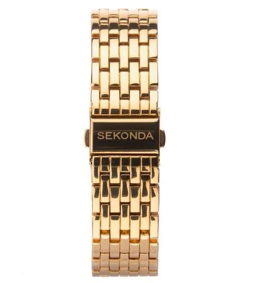 Sekonda Mens Fashion White Dial Gold Plated Bracelet Watch 1610 from Sekonda