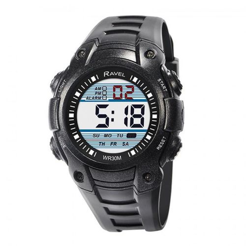 Ravel Mens 3ATM Digital Sports Blue/Black Watch RDG.14.8 from Ravel